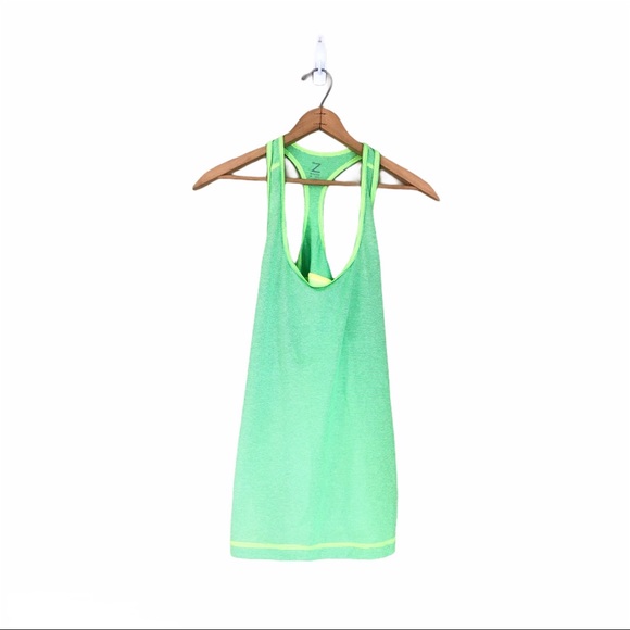 Zella Tops - Zella Neon Striped Tank Top Green XL